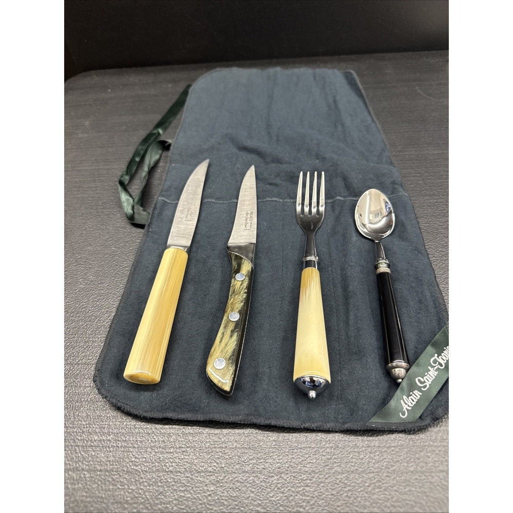 Alain Saint-Joanis Zen Olive Handled Flatware 4Piece Place Setting